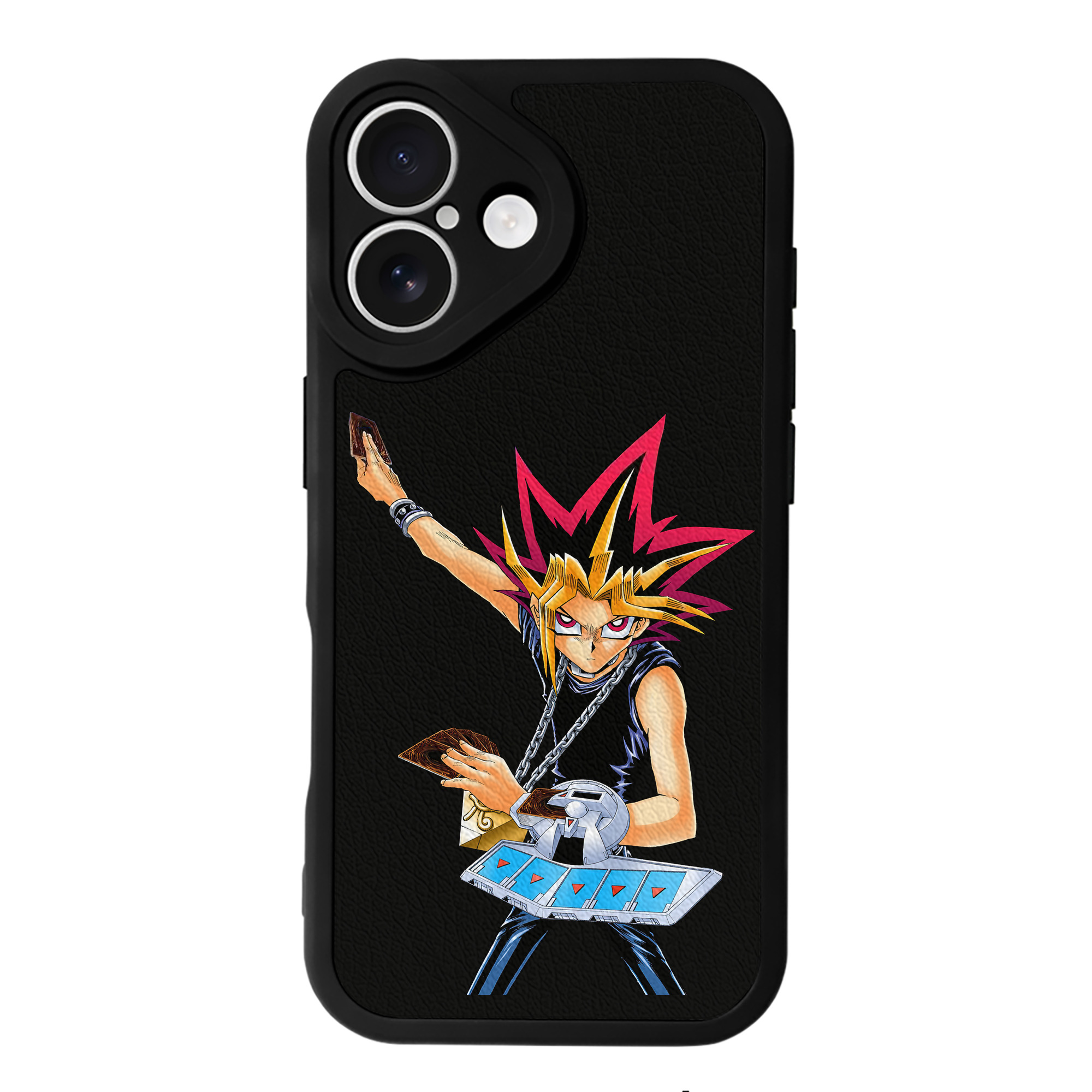 （画像用） 遊☆戯☆王 Yu-Gi-Oh! 【iPhone 16シリーズ対応】シリコンスマホケース（レザー調） 材質：シリコン